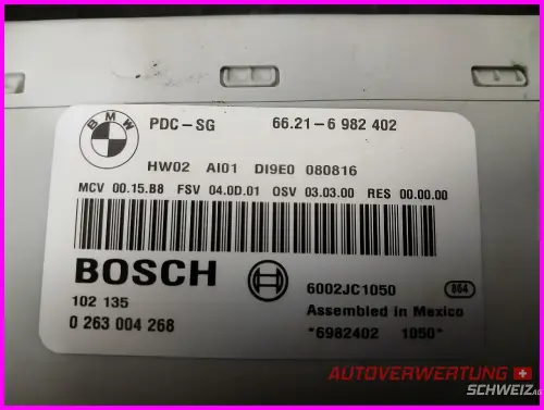 BMW PDC Steuergerät Bosch 0 263 004 268 | 66.21-6982402 Original Einparkhilfe Modul
